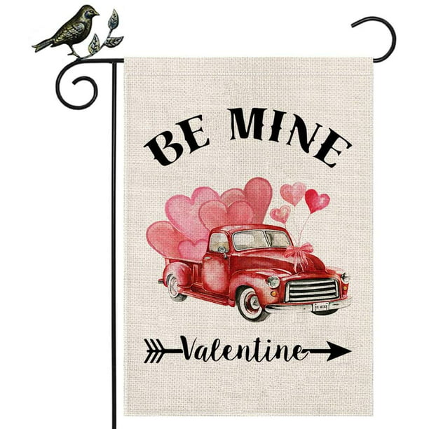 Be Mine Love Birds Valentine's Day Garden Flag Briarwood Lane 12.5" x 18" 
